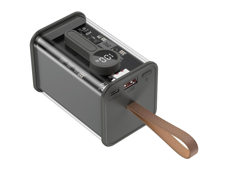 Gembird Powerbank 18000 mAh - Transparent QC 3.0 Powerbank (Akku) - Transparenter - 18000 mAh