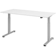 HAMMERBACHER elektrisch höhenverstellbarer Schreibtisch VXMST19/W/S weiß