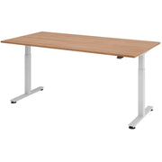 HAMMERBACHER elektrisch höhenverstellbarer Schreibtisch VXMST2E/N/S nussbaum
