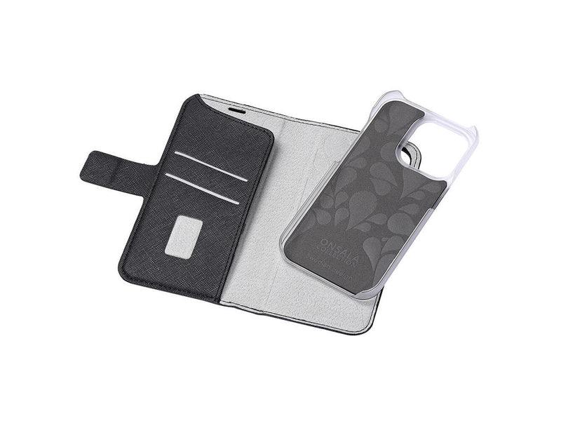 ONSALA Wallet Case Midnight Black - iPhone 14 Pro