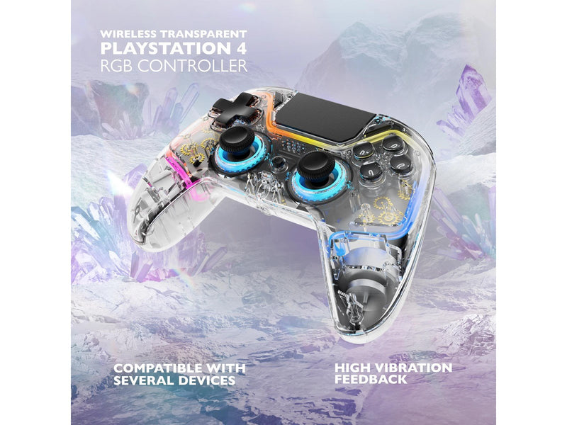 Deltaco GAM-169-T - Transparent - Wireless Controller - Sony PlayStation 4