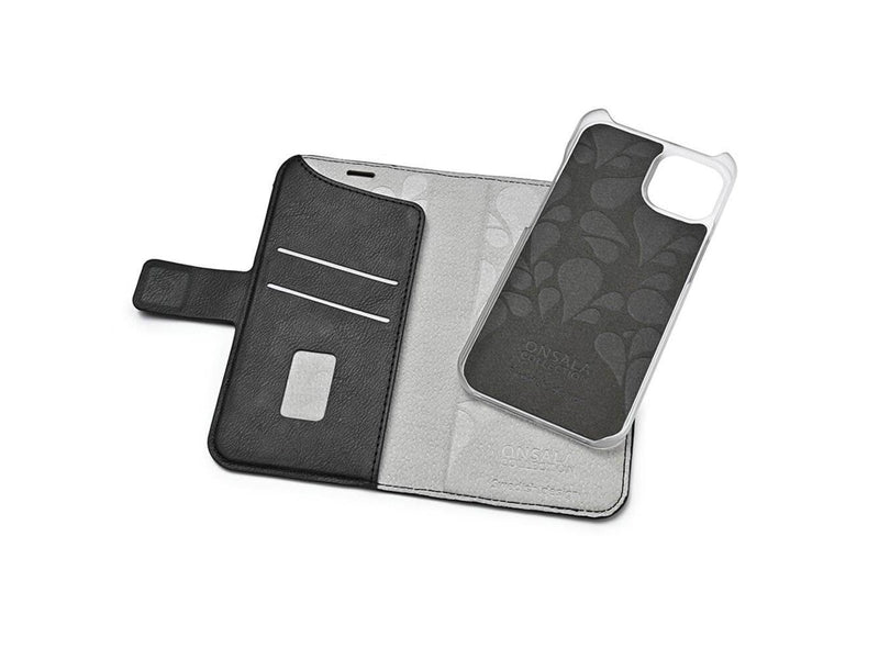 ONSALA Wallet Case Eco 2 Card Slots MagSeries Black - iPhone 15 Plus
