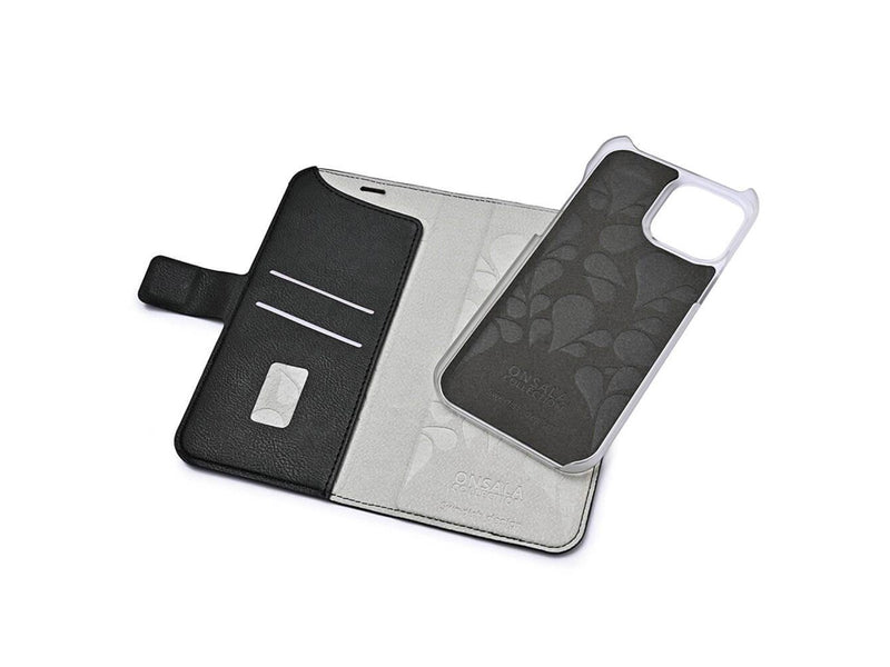 ONSALA Wallet Case Eco 2 Card Slots MagSeries Black - iPhone 15 Pro