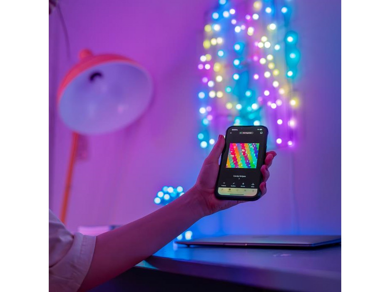 Twinkly Candies – 100 Star-shaped RGB LEDs Clear Wire USB-C