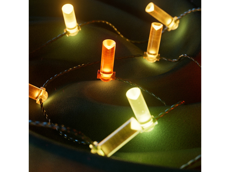 Twinkly Candies – 100 Candle-shaped RGB LEDs Green Wire USB-C