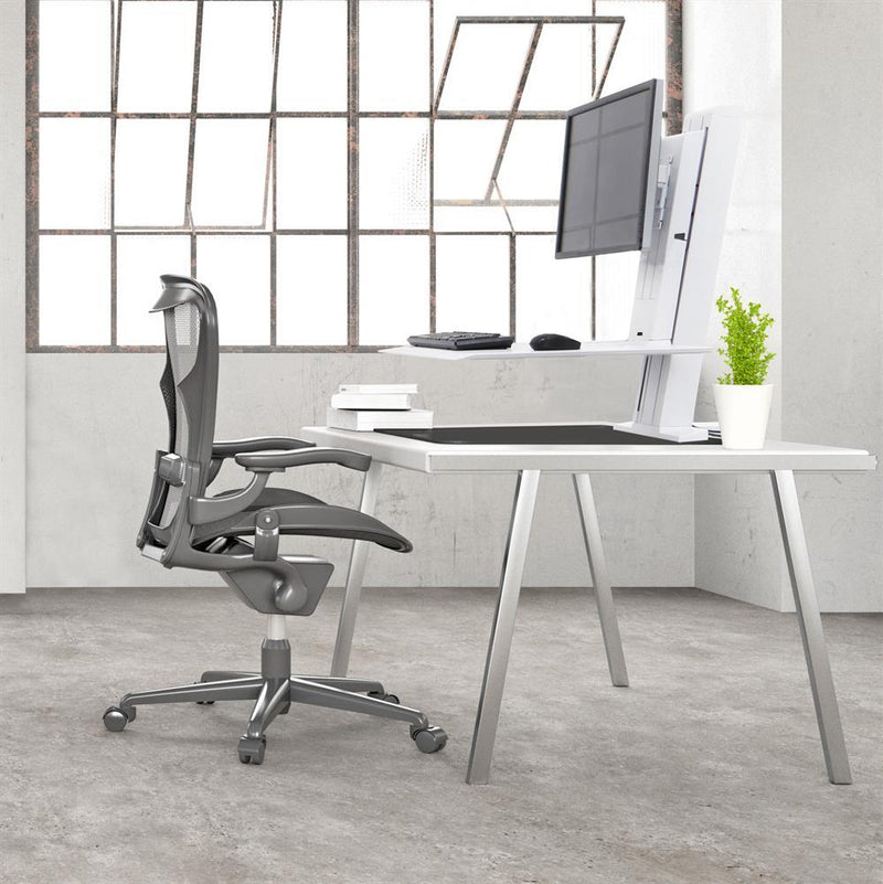 Ergotron WorkFit-SR Dual Steh-Sitz-Arbeitsplatz für 2 Bildschirme bis 60,96 cm (24')