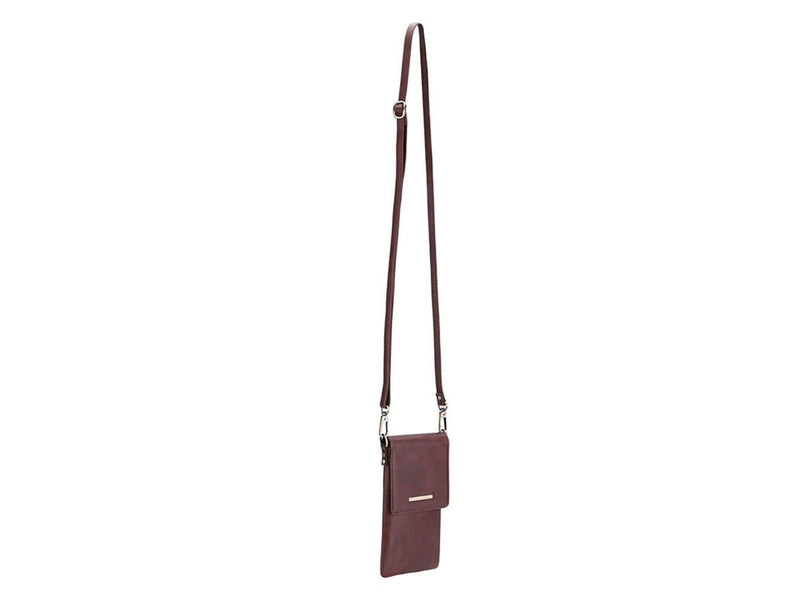 ONSALA Mobile Bag with Neckstrap Brown Universal up to 6.7"