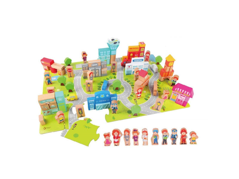 Classic World Wooden Blocks City 120pcs.