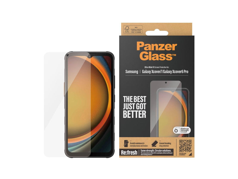 PanzerGlass Screen Protector Samsung Galaxy Xcover7 | Xcover6 Pro  | Ultra-Wide Fit