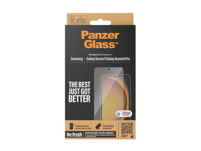 PanzerGlass Screen Protector Samsung Galaxy Xcover7 | Xcover6 Pro  | Ultra-Wide Fit