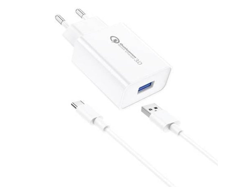Foneng EU13 Wall Charger + USB to USB-C Cable 3A
