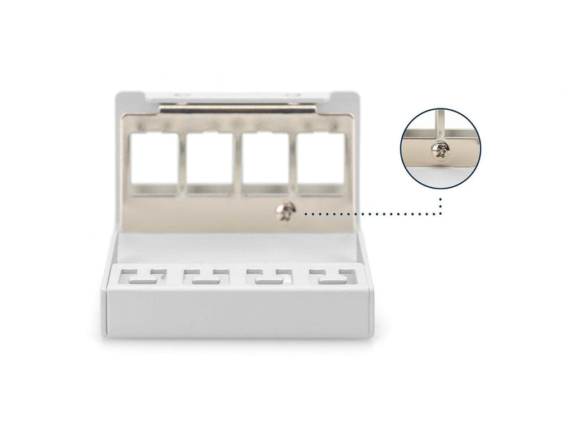 DIGITUS DN-93714 4-Port Desktop Modular Blank Patch Panel shielded
