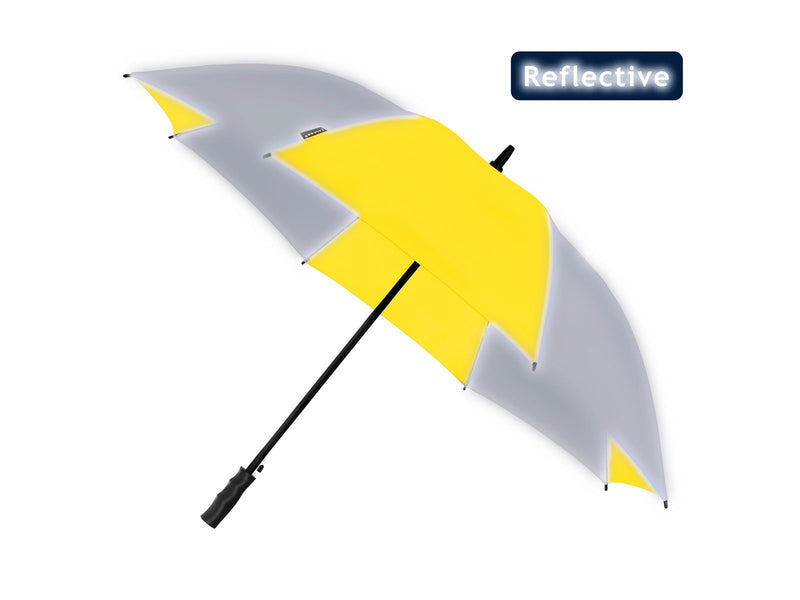 Falcone Reflective Umbrella - Automatic - Windproof - 120 cm - Yellow / Silver