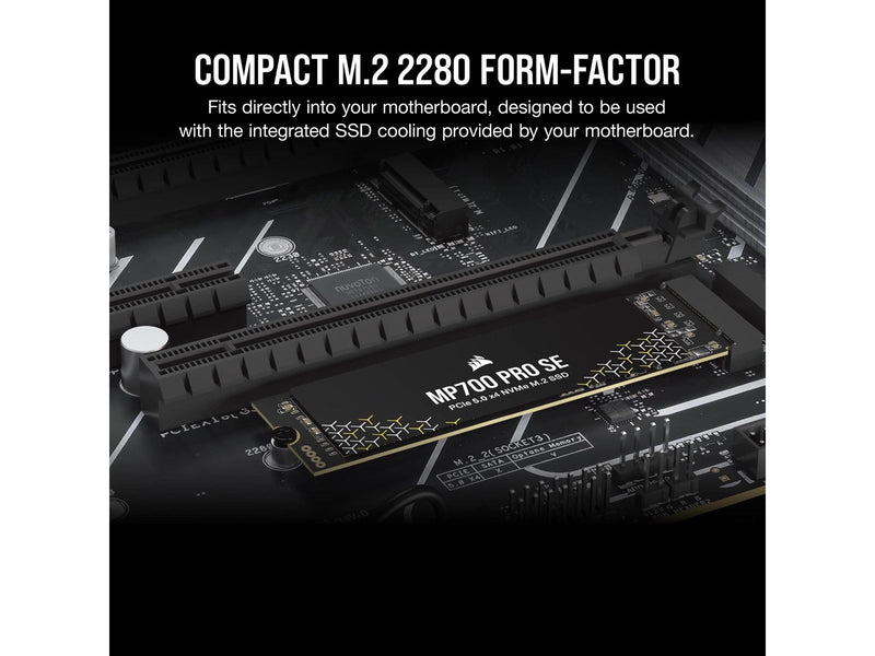 Corsair MP700 Pro SE SSD - 4TB - Ohne Kühlkörper - M.2 2280 - PCIe 5.0