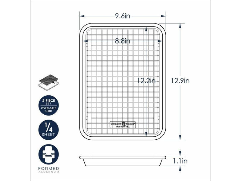 Nordic Ware Backblech Quarter Sheet with rack