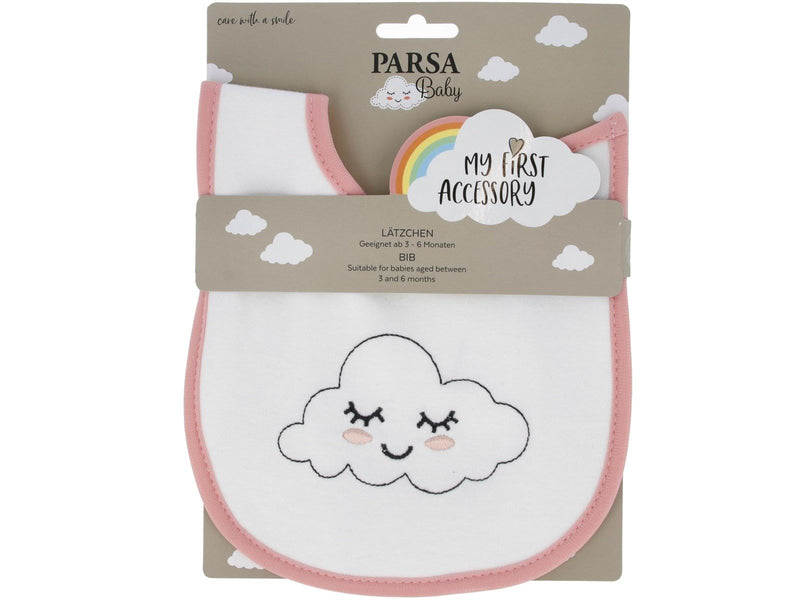 Parsa Baby Lätzchen mit Wolke. 3–6 Monate – Rosa