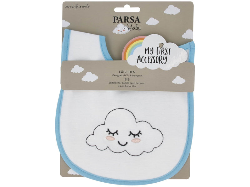 Parsa Baby Lätzchen mit Wolke. 3–6 Monate – Blau