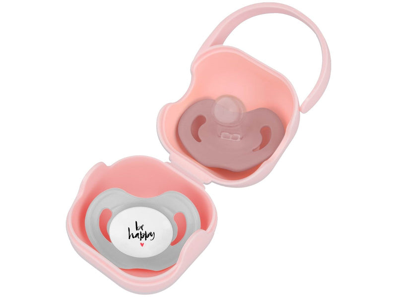 Parsa Baby Box zur Aufbewahrung von 2x Schnullern. - Rosa