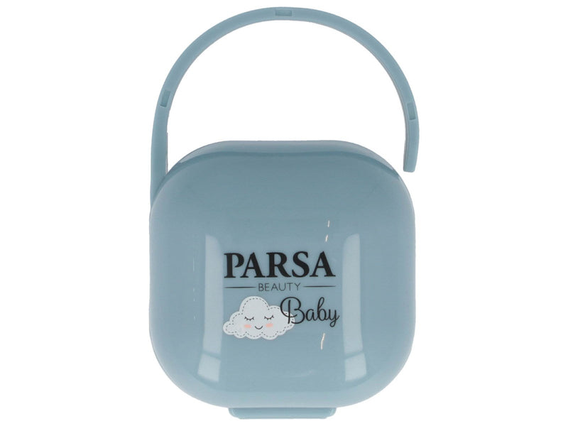 Parsa Baby Box zur Aufbewahrung von 2x Schnullern. - Blau