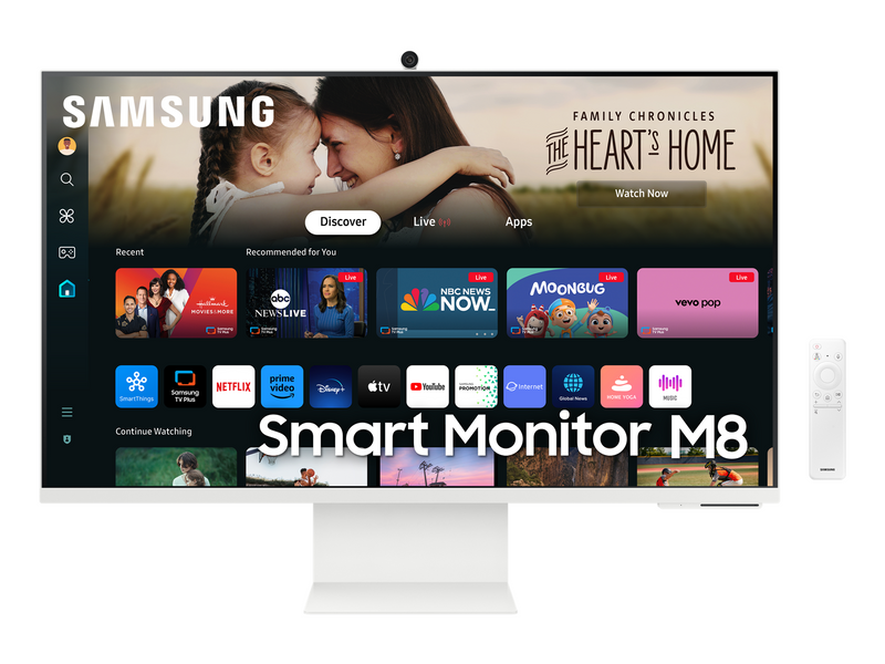 32" Samsung M8 Smart Monitor - 3840x2160 (4k / UHD) - VA - 65W USB-C - HDR10+