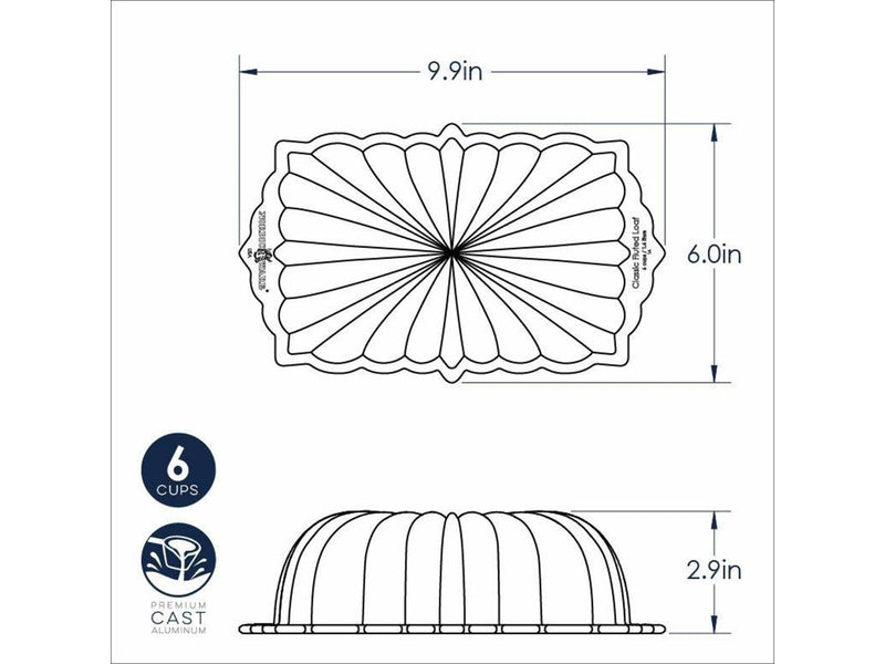 Nordic Ware Bräter Classic Fluted Loaf Pan