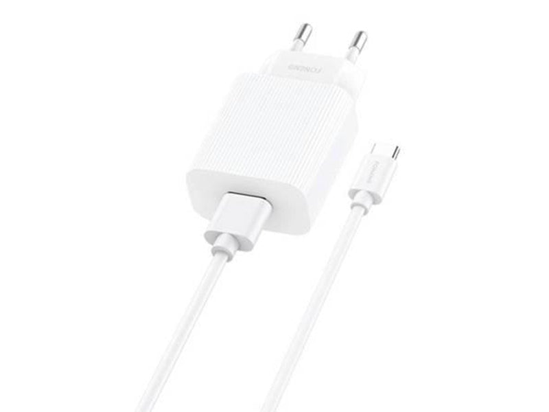 Foneng Fast charger  1x USB EU28 QC 3.0+ USB Type C cable