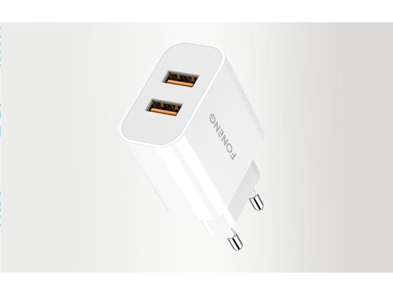 Foneng Fast charger  2x USB EU45 + USB Type C cable