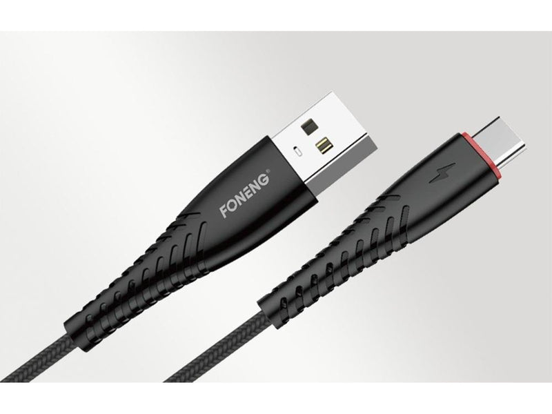 Foneng X15 USB to USB-C cable 2.4A 1.2m (black)