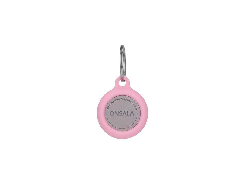 ONSALA Airtag Holder Silicone Pink with Keyring