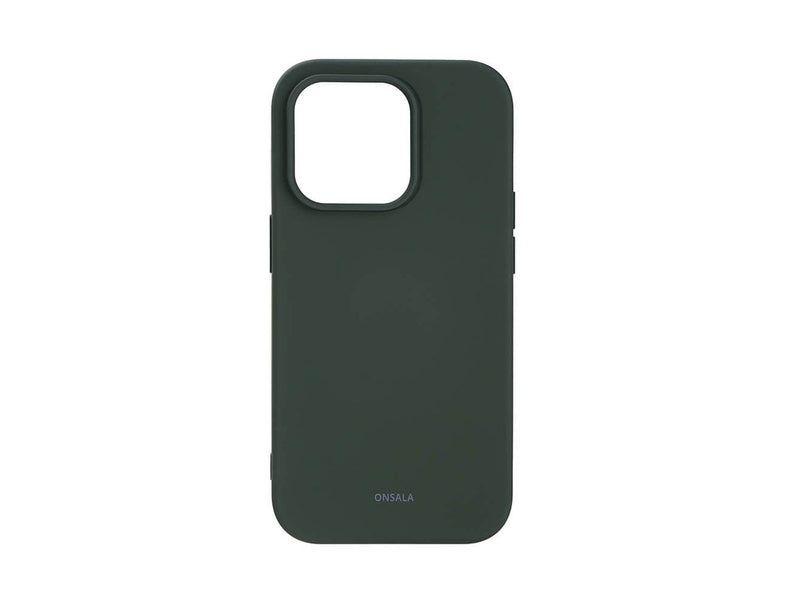 ONSALA Phone Case Silicone Olive Green - iPhone 14 Pro