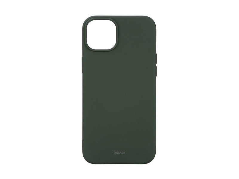 ONSALA Phone Case with Silicone Feel MagSeries Olive Green - iPhone 15 Plus