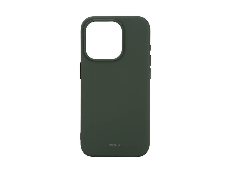 ONSALA Phone Case with Silicone Feel MagSeries Olive Green - iPhone 15 Pro