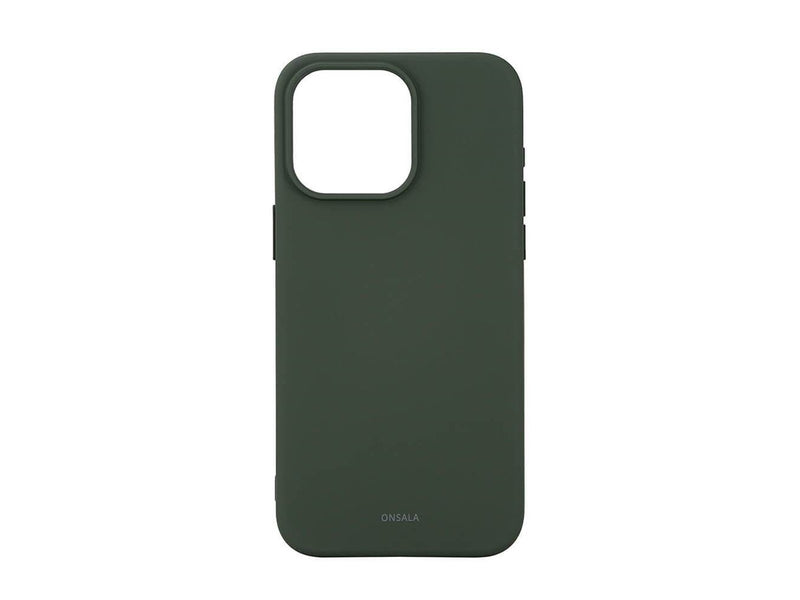 ONSALA Phone Case with Silicone Feel MagSeries Olive Green - iPhone 15 Pro Max