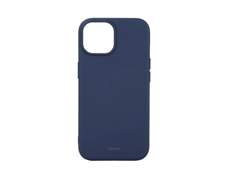 ONSALA Phone Case with Silicone Feel MagSeries Dark Blue - iPhone 15