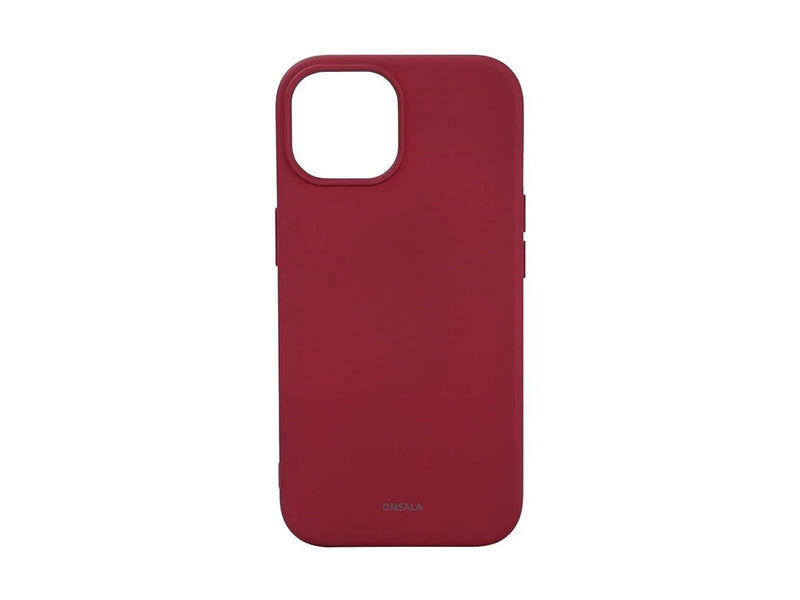 ONSALA Phone Case with Silicone Feel MagSeries Deep Red - iPhone 15