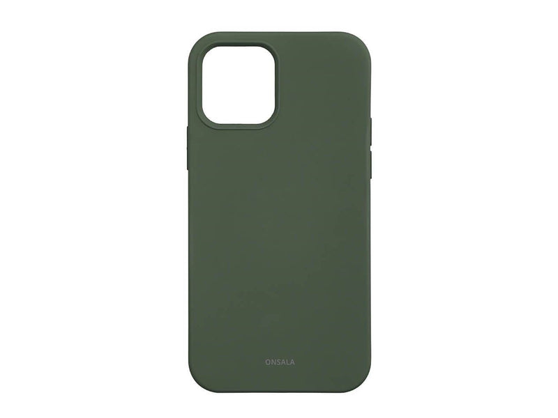ONSALA Phone Case with Silicone Feel Olive Green - iPhone 12/12 Pro