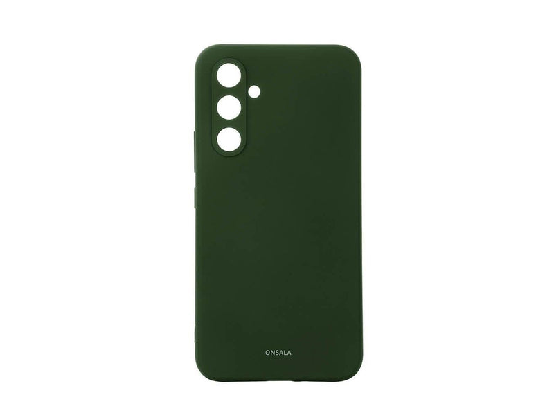 ONSALA Phone Case with Silicone Feel Olive Green - Samsung A55 5G