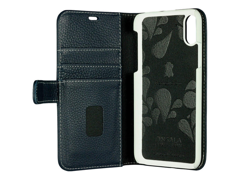 ONSALA Leather Marineblue iPhoneX