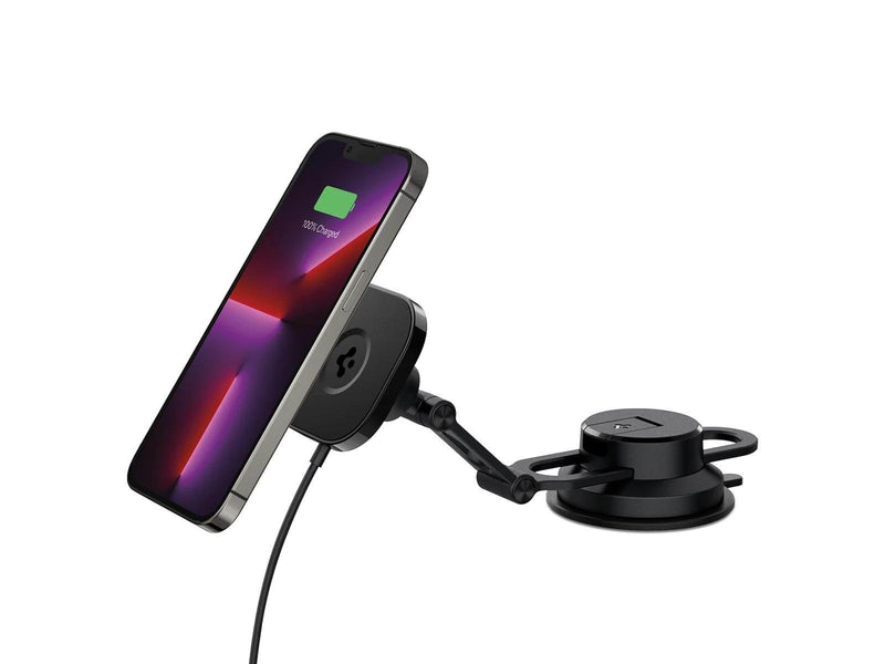 Spigen OneTap 3 Pro Wireless Car Charger Mount MagSafe Dashboard/Windshield ITS35W-3 - black