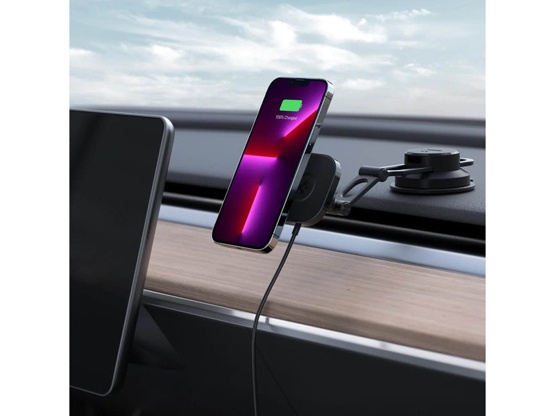 Spigen OneTap 3 Pro Wireless Car Charger Mount MagSafe Dashboard/Windshield ITS35W-3 - black