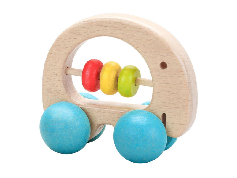 Classic World Wooden Rattle Elephant with Wheels