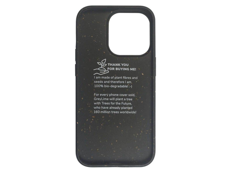 GreyLime iPhone 14 Pro Max Biodegradable Cover - Black