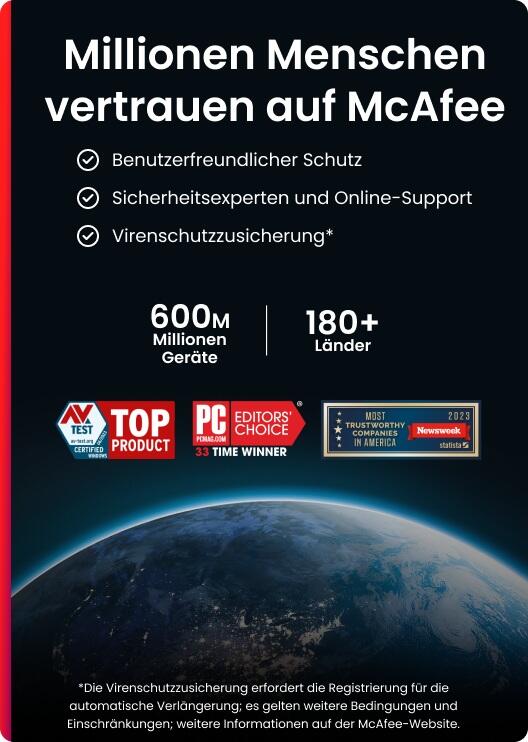 McAfee Total Protection - Abonnement-Lizenz (1 Jahr) - 5 Peripheriegeräte - Download - Win, Mac, Android, iOS - Deutsch