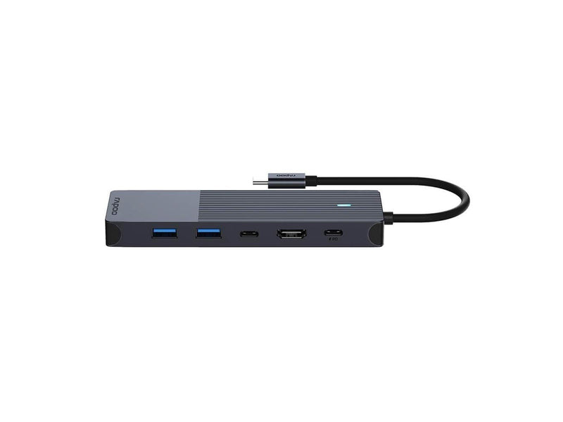 RAPOO USB-C Multiport UCM-2002 6-in-1 USB-C Adapte USB-Hubs - 6 - Schwarz