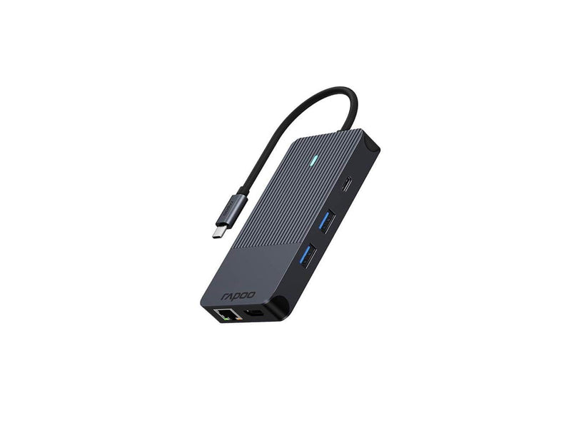 RAPOO Multiport USB-C UCM-2005 10-i-1 USB-C-Adapter USB-Hubs - 10 - Schwarz