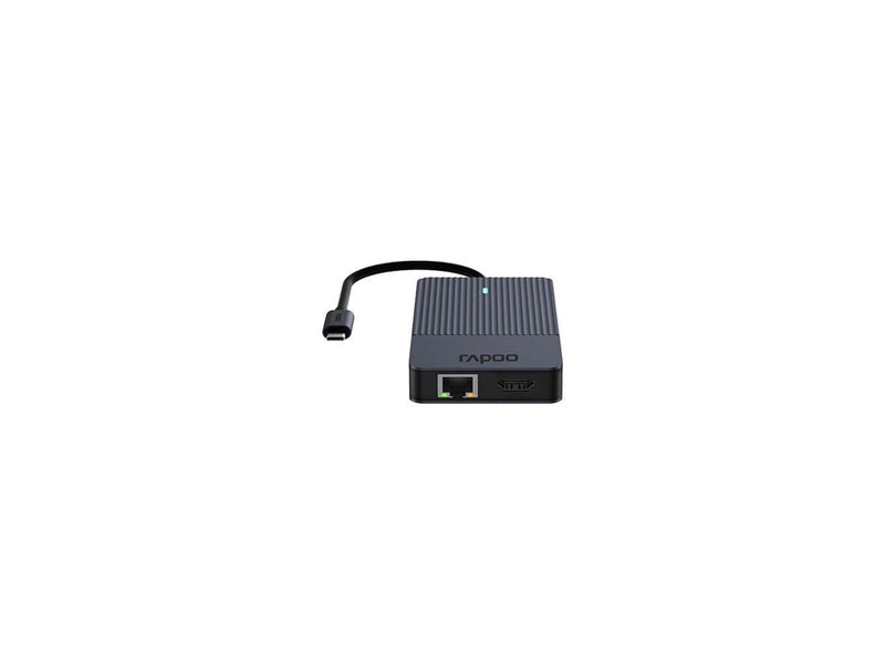 RAPOO Multiport USB-C UCM-2005 10-i-1 USB-C-Adapter USB-Hubs - 10 - Schwarz