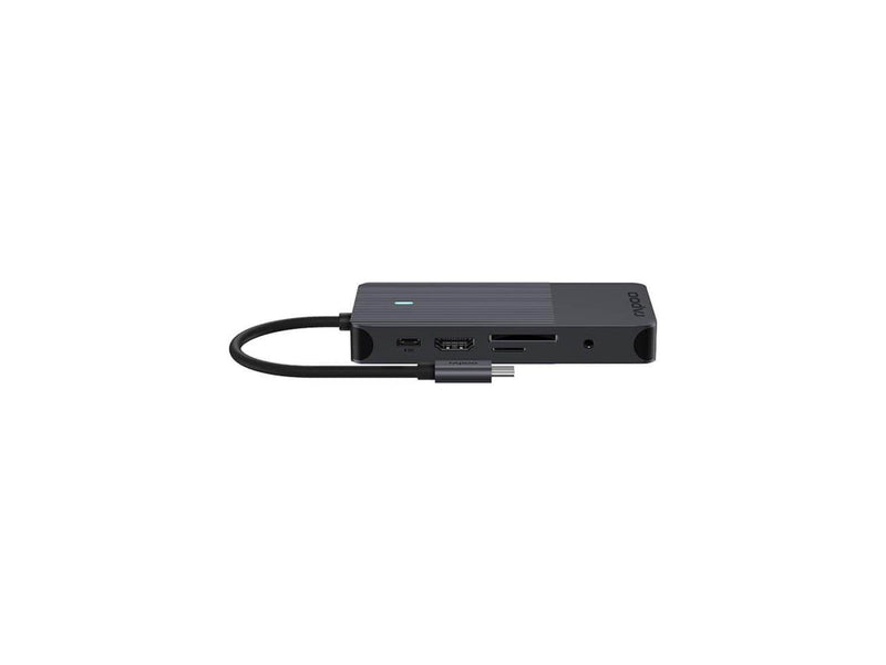 RAPOO Multiport USB-C UCM-2005 10-i-1 USB-C-Adapter USB-Hubs - 10 - Schwarz