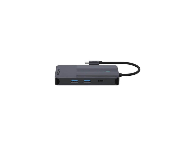 RAPOO Multiport USB-C UCM-2005 10-i-1 USB-C-Adapter USB-Hubs - 10 - Schwarz