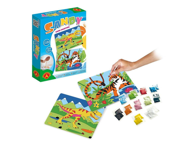 Alexander Toys Sand Art Craft Set Dinosaur & Tiger