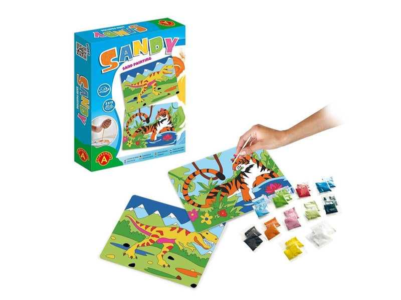 Alexander Toys Sand Art Craft Set Dinosaur & Tiger